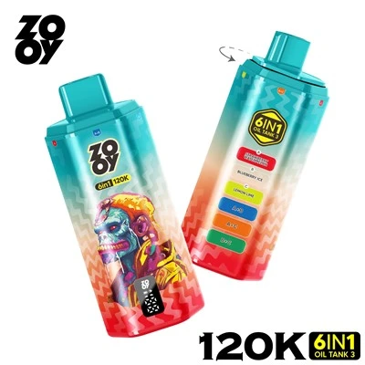 ZOOY DISPOSABLE VAPE 6 IN 1 120000PUFFS AH KAN LO AWM VE ANG